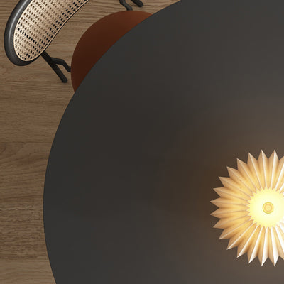 Moderner minimalistischer quadratischer Sockel runder Steinplatte Metall Beistelltisch 1-stufig für Wohnzimmer 
