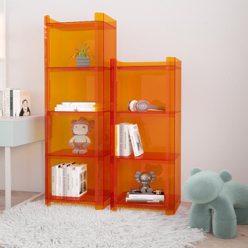 Contemporary Creative Square Rectangle Layered Acrylic Nightstand 2/3/4/5 Tiers For Bedroom