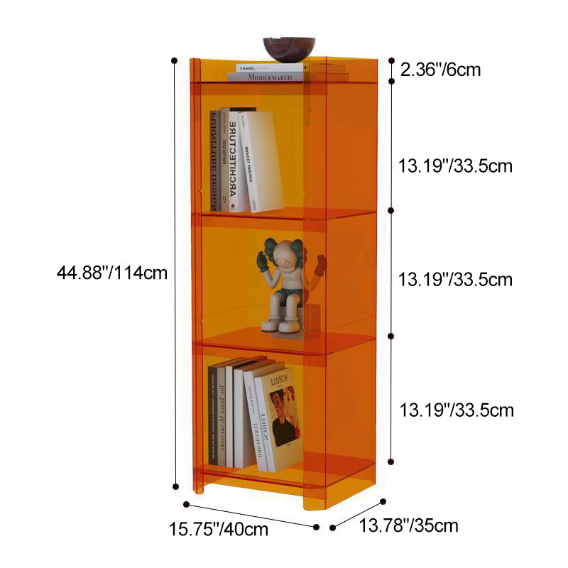 Contemporary Creative Square Rectangle Layered Acrylic Nightstand 2/3/4/5 Tiers For Bedroom
