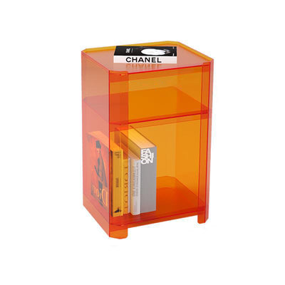 Contemporary Creative Square Rectangle Layered Acrylic Nightstand 2/3/4/5 Tiers For Bedroom