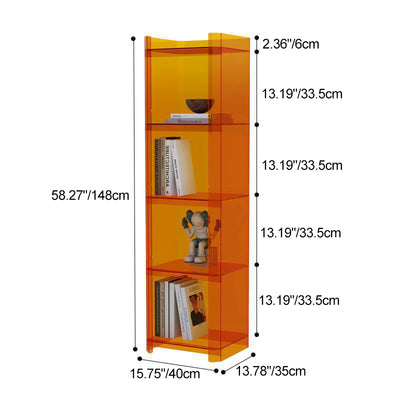 Contemporary Creative Square Rectangle Layered Acrylic Nightstand 2/3/4/5 Tiers For Bedroom