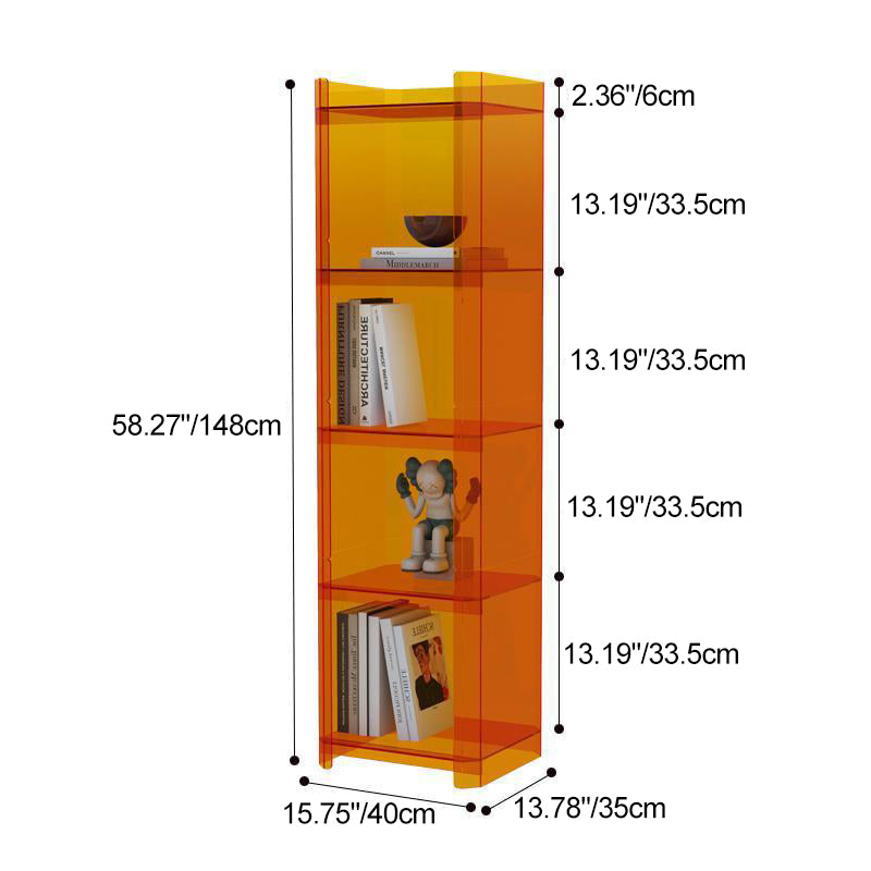 Contemporary Creative Square Rectangle Layered Acrylic Nightstand 2/3/4/5 Tiers For Bedroom