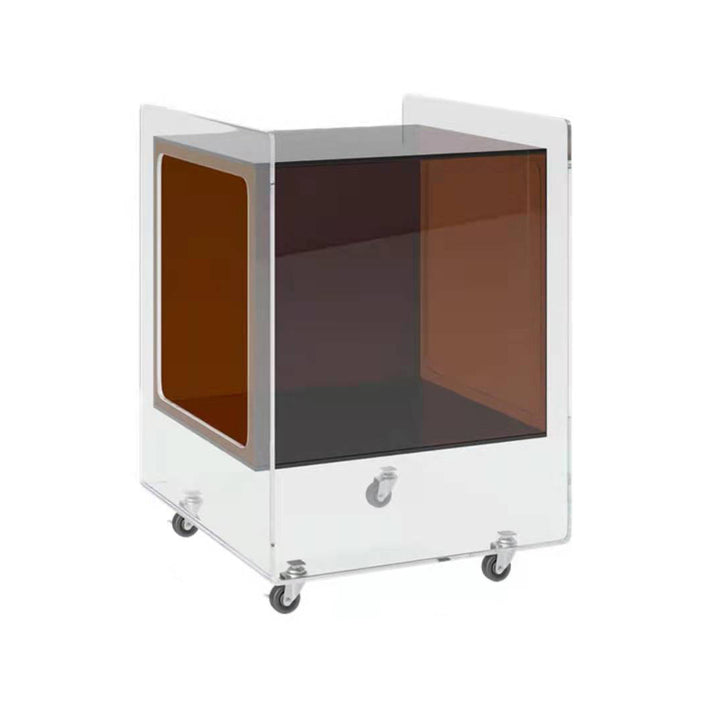 Table basse rectangulaire minimaliste moderne en verre acrylique amovible à 1 niveau pour salon 
