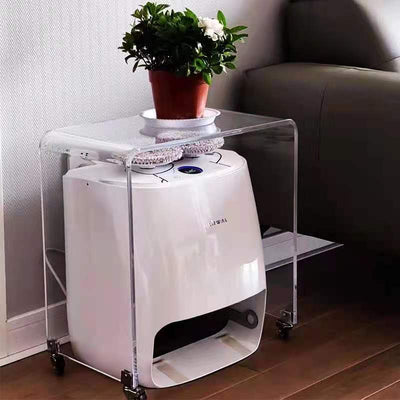 Moderne Einfachheit Rechteck Abnehmbarer Acryl-Beistelltisch 1-stufig Für Wohnzimmer 