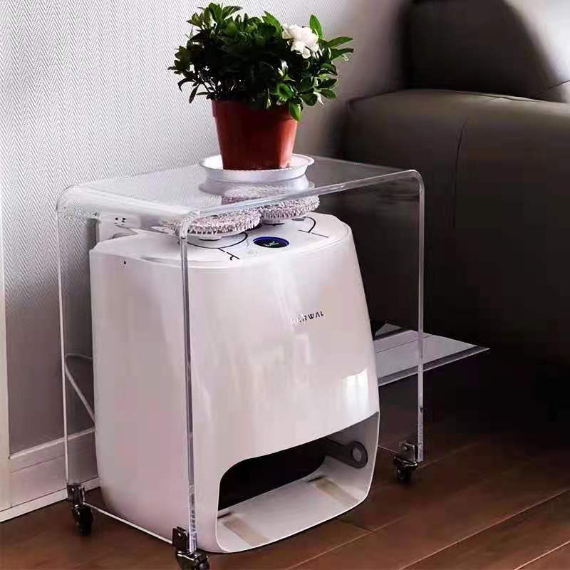 Moderne Einfachheit Rechteck Abnehmbarer Acryl-Beistelltisch 1-stufig Für Wohnzimmer 