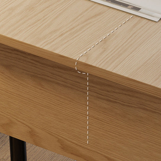 Zeitgenössischer nordischer quadratischer Holztisch aus Legierung mit anhebbarem Endtisch, 1 Ablage für das Wohnzimmer 