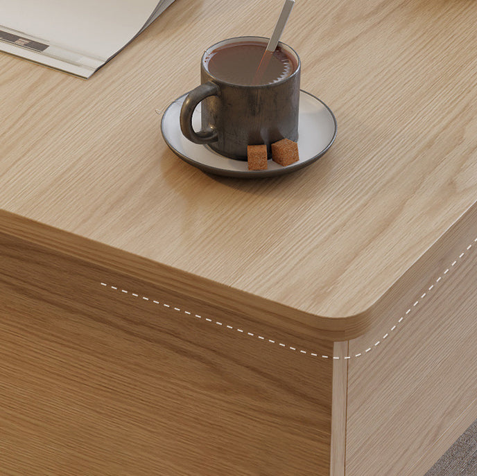 Zeitgenössischer nordischer quadratischer Holztisch aus Legierung mit anhebbarem Endtisch, 1 Ablage für das Wohnzimmer 