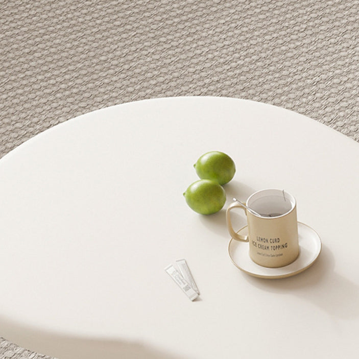Moderner minimalistischer elliptischer Wolkentisch aus Acryl und PU-Leder mit 2 Ebenen für das Wohnzimmer 
