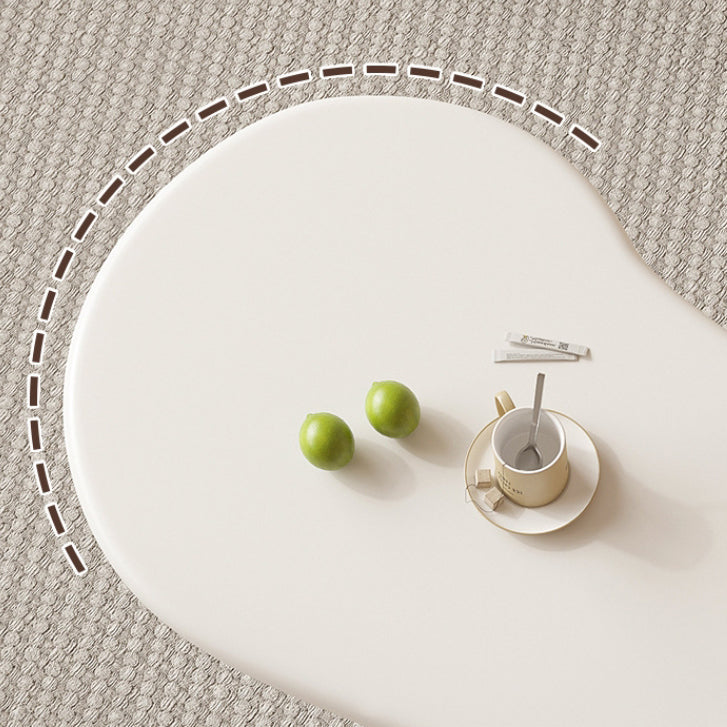 Moderner minimalistischer elliptischer Wolkentisch aus Acryl und PU-Leder mit 2 Ebenen für das Wohnzimmer 