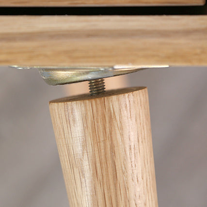 Table de nuit rectangulaire en bois massif minimaliste moderne à 2 tiroirs pour chevet 