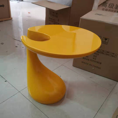 Contemporary Creative Round ABS End Table 1-Tier For Living Room