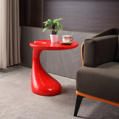 Contemporary Creative Round ABS End Table 1-Tier For Living Room