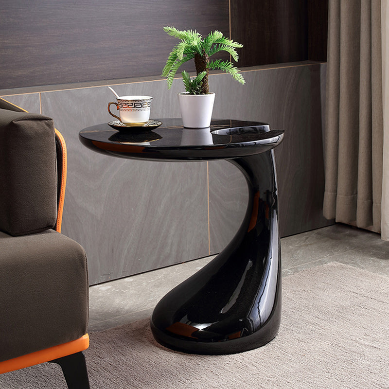Contemporary Creative Round ABS End Table 1-Tier For Living Room