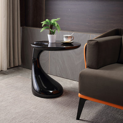 Contemporary Creative Round ABS End Table 1-Tier For Living Room