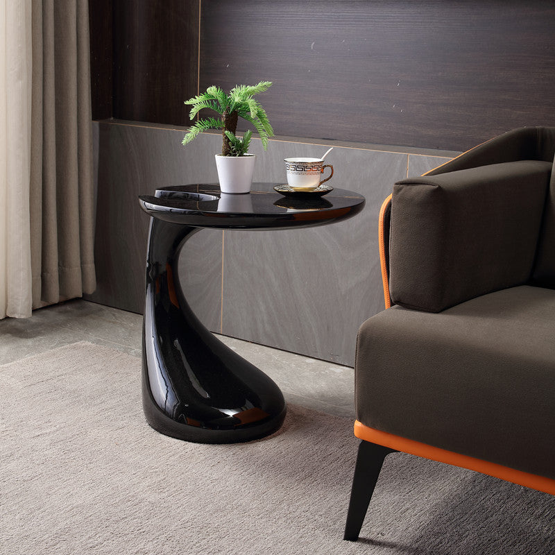 Contemporary Creative Round ABS End Table 1-Tier For Living Room