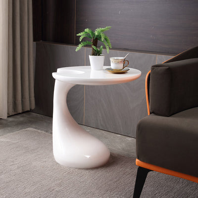 Contemporary Creative Round ABS End Table 1-Tier For Living Room