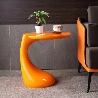 Contemporary Creative Round ABS End Table 1-Tier For Living Room