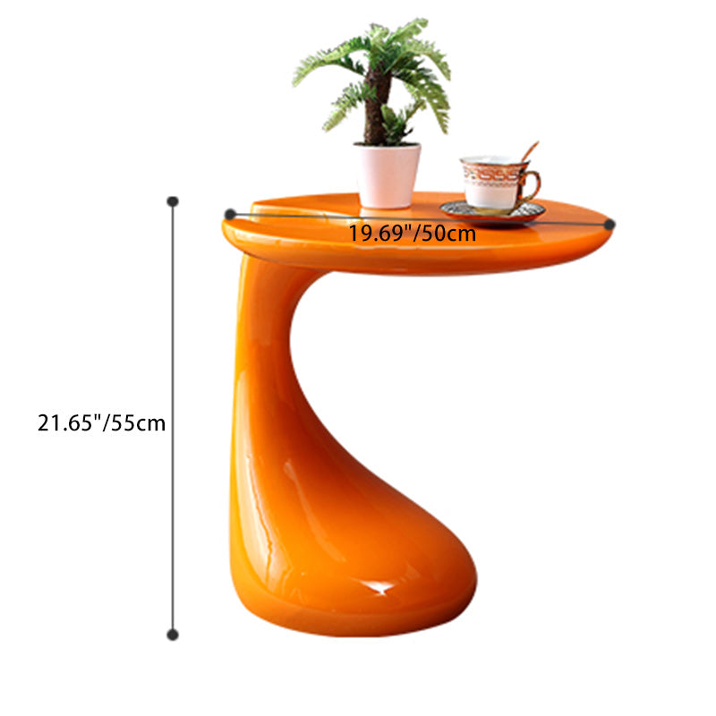 Contemporary Creative Round ABS End Table 1-Tier For Living Room