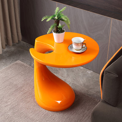 Contemporary Creative Round ABS End Table 1-Tier For Living Room