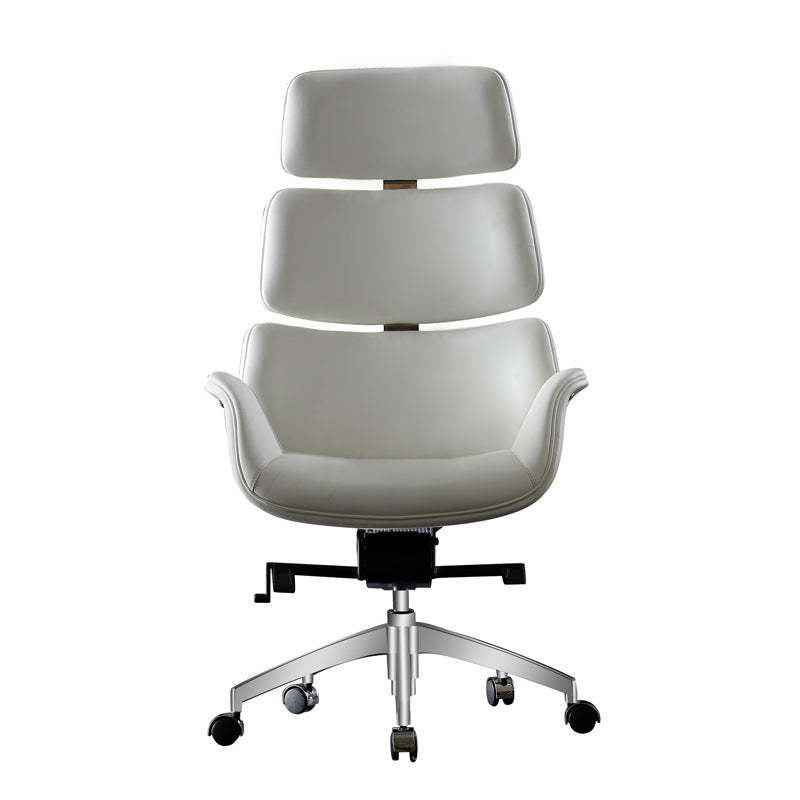 Fauteuil de bureau contemporain en cuir microfibre de luxe occidental rectangulaire avec dossier segmenté et accoudoir pour bureau à domicile 