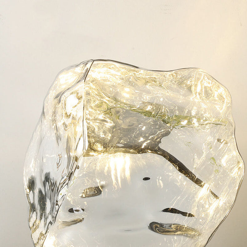 Lampe de table 1 lumière en verre et pierre de lave vintage créative 