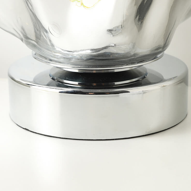 Lampe de table 1 lumière en verre et pierre de lave vintage créative 