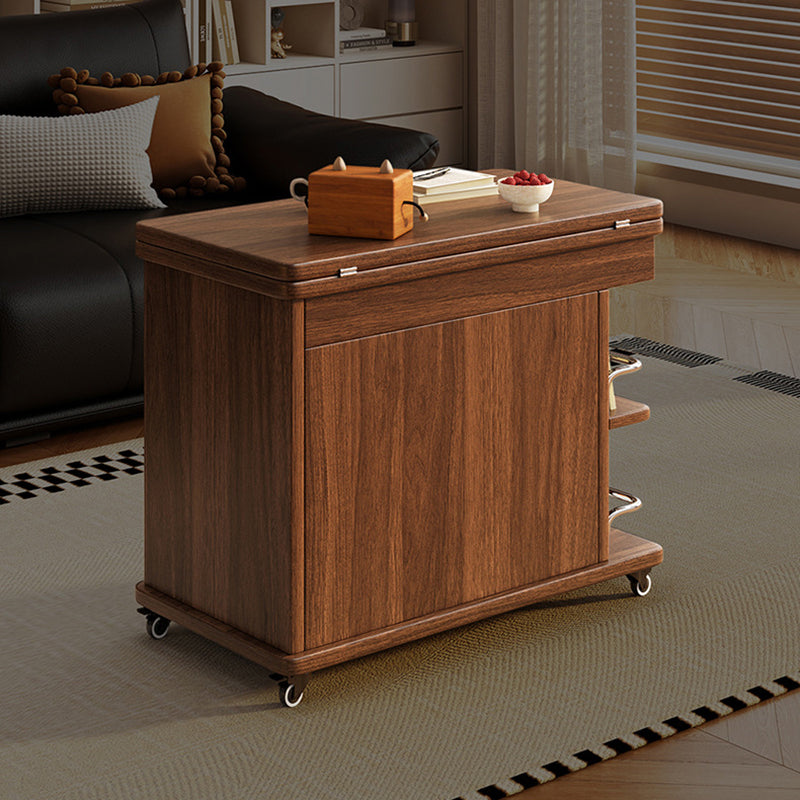 Modern Minimalist Rectangular Plywood Stainless Steel Tempered Glass Side Table 3-Tier For Living Room