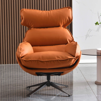 Contemporary Luxury Swivel Accent Chair - 1-Seater Comfortable Backrest Armrest Leisure Chair For Living Room & Bedroom