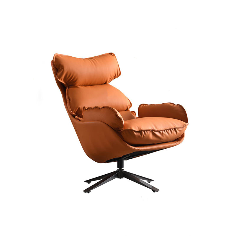 Contemporary Luxury Swivel Accent Chair - 1-Seater Comfortable Backrest Armrest Leisure Chair For Living Room & Bedroom