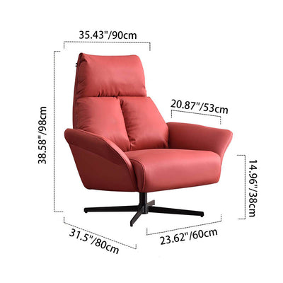 Comfortable Scandinavian Accent Chair - Ergonomic Backrest Armrest Chair For Bedroom & Living Room