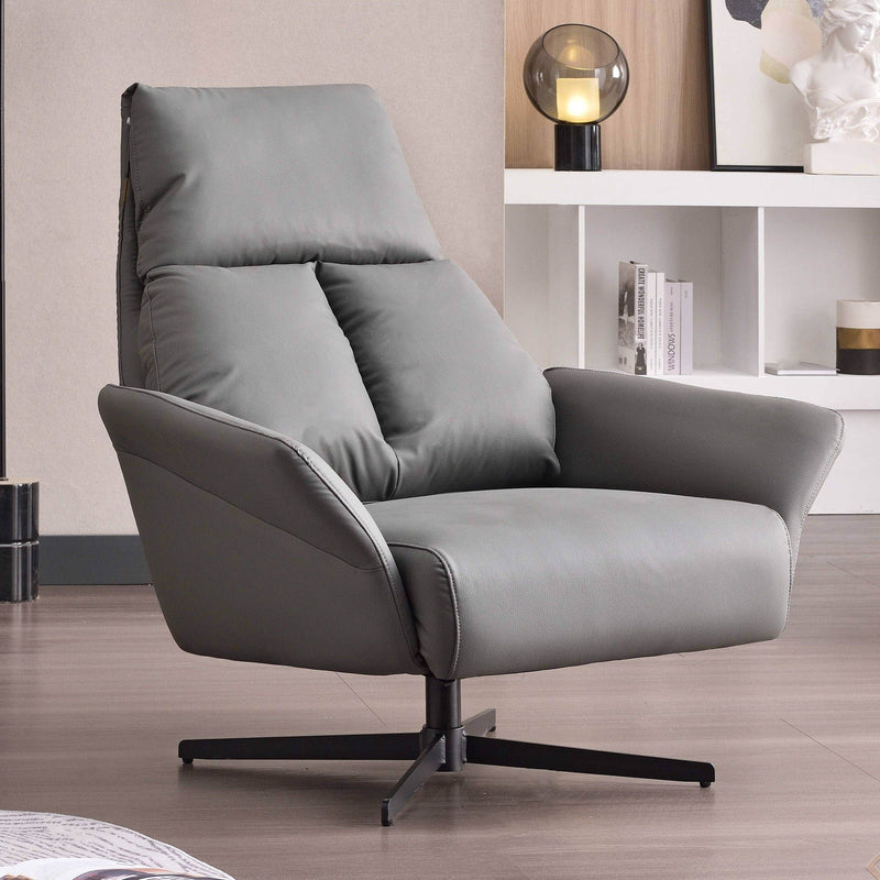 Comfortable Scandinavian Accent Chair - Ergonomic Backrest Armrest Chair For Bedroom & Living Room