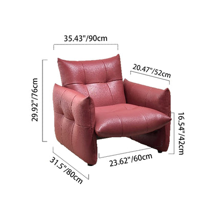 Luxury Ergonomic Accent Chair - Elegant Armchair Backrest Design For Living Room & Bedroom