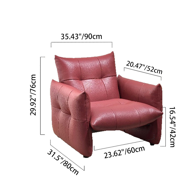 Luxury Ergonomic Accent Chair - Elegant Armchair Backrest Design For Living Room & Bedroom