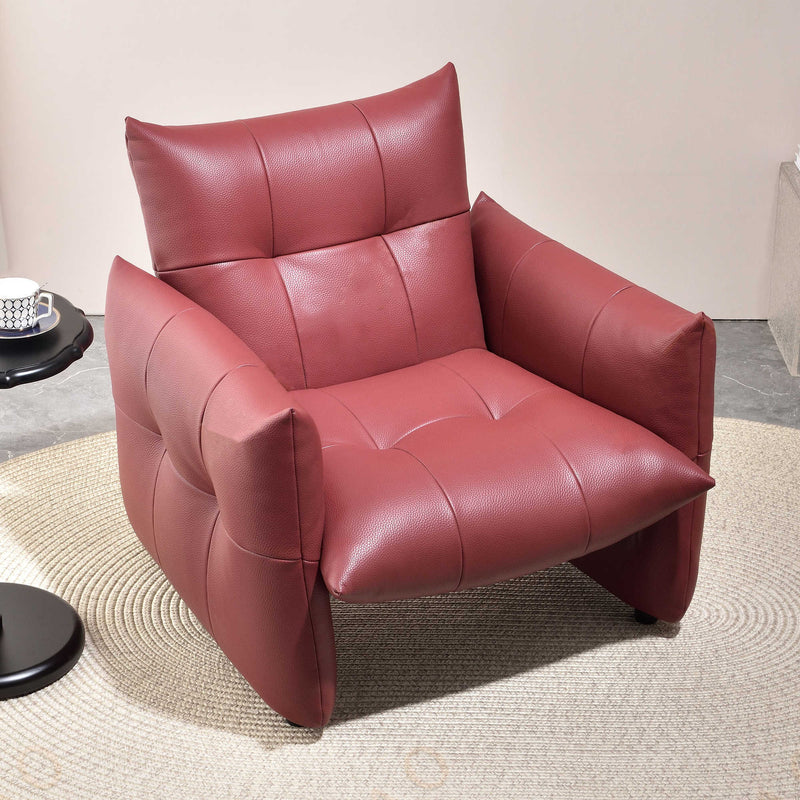 Luxury Ergonomic Accent Chair - Elegant Armchair Backrest Design For Living Room & Bedroom