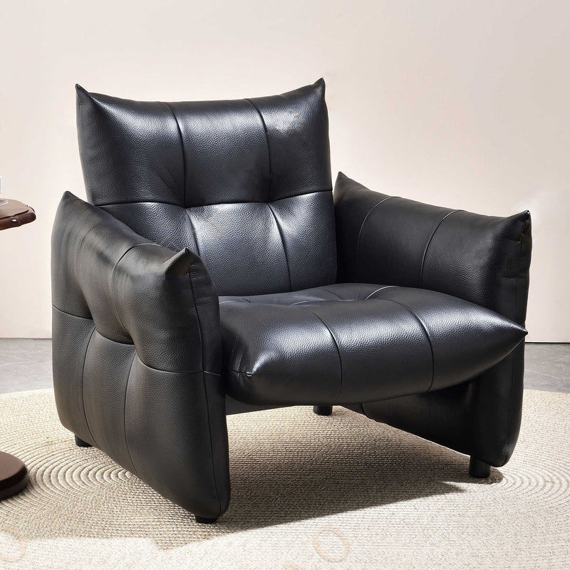 Luxury Ergonomic Accent Chair - Elegant Armchair Backrest Design For Living Room & Bedroom