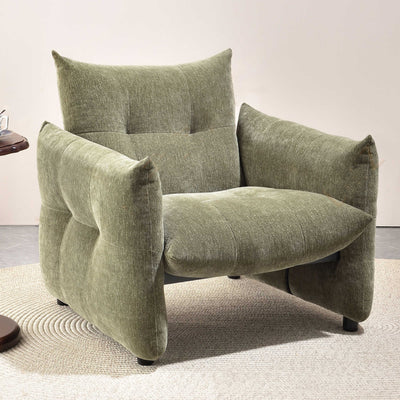 Luxury Ergonomic Accent Chair - Elegant Armchair Backrest Design For Living Room & Bedroom