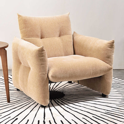 Luxury Ergonomic Accent Chair - Elegant Armchair Backrest Design For Living Room & Bedroom