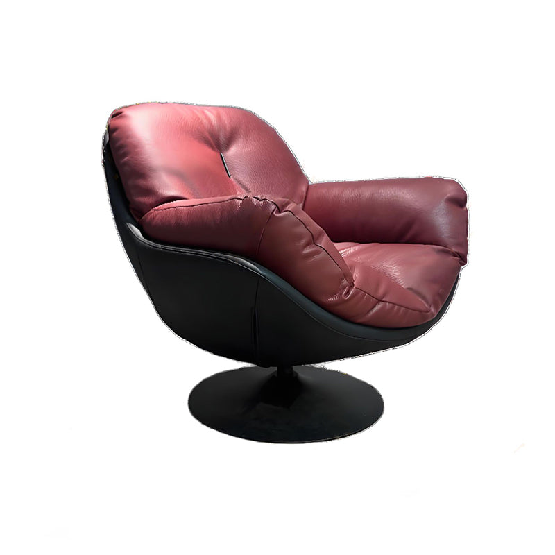 Silent Rotating Scandinavian Accent Chair - Detachable Design Soft Filling Chair For Living Room & Study