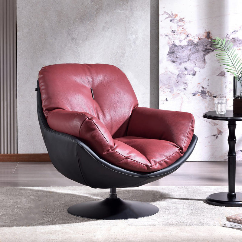 Silent Rotating Scandinavian Accent Chair - Detachable Design Soft Filling Chair For Living Room & Study