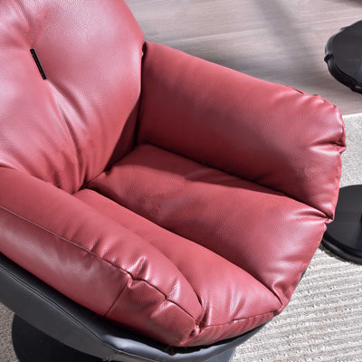 Silent Rotating Scandinavian Accent Chair - Detachable Design Soft Filling Chair For Living Room & Study