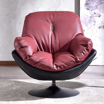 Silent Rotating Scandinavian Accent Chair - Detachable Design Soft Filling Chair For Living Room & Study