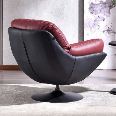 Silent Rotating Scandinavian Accent Chair - Detachable Design Soft Filling Chair For Living Room & Study