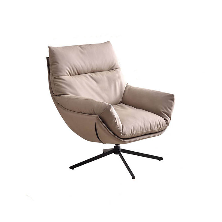 Minimalist Style &amp; High-Elastic Filling Accent Chair - Robust Support Swivel Backrest Chair For Living Room