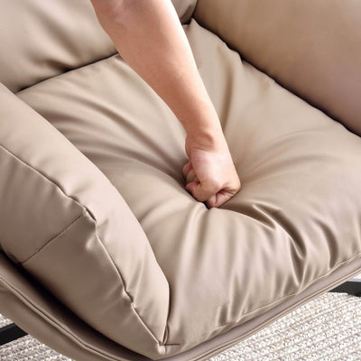 Minimalist Style & High-Elastic Filling Accent Chair - Robust Support Swivel Backrest Chair For Living Room