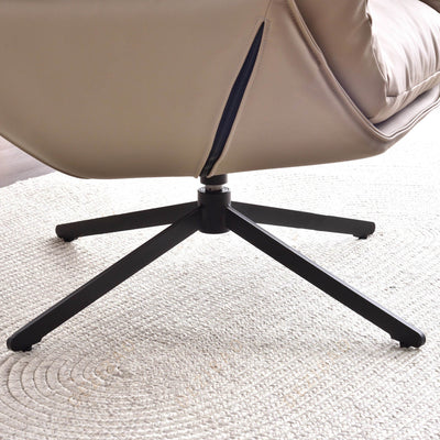 Minimalist Style & High-Elastic Filling Accent Chair - Robust Support Swivel Backrest Chair For Living Room