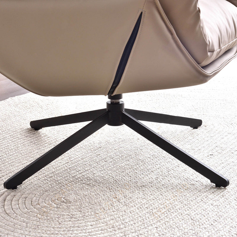 Minimalist Style & High-Elastic Filling Accent Chair - Robust Support Swivel Backrest Chair For Living Room