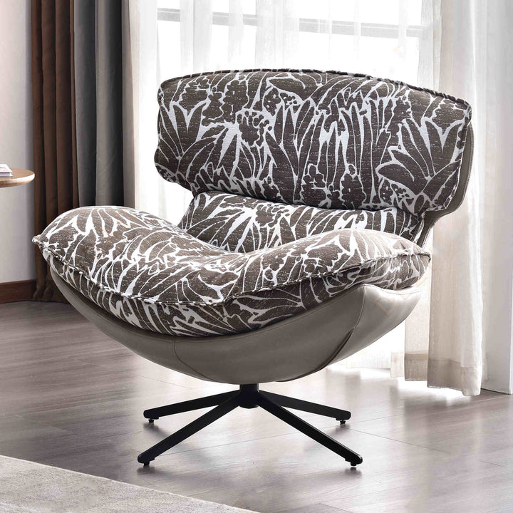 Chaise d’appoint au design rustique traditionnel détachable - chaise de loisirs robuste à rotation silencieuse à 360° pour salon et chambre 