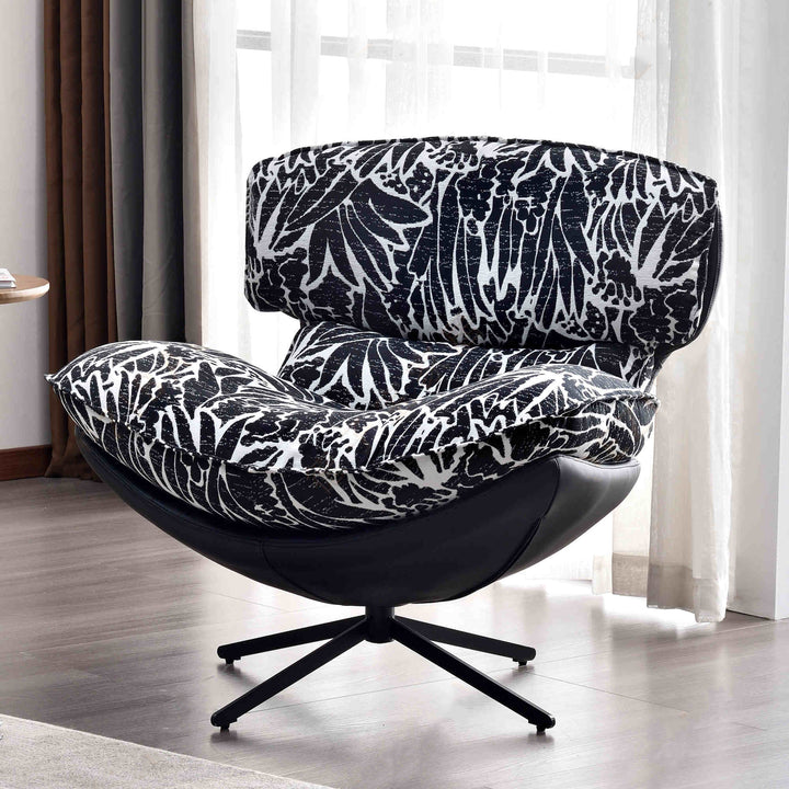 Chaise d’appoint au design rustique traditionnel détachable - chaise de loisirs robuste à rotation silencieuse à 360° pour salon et chambre 