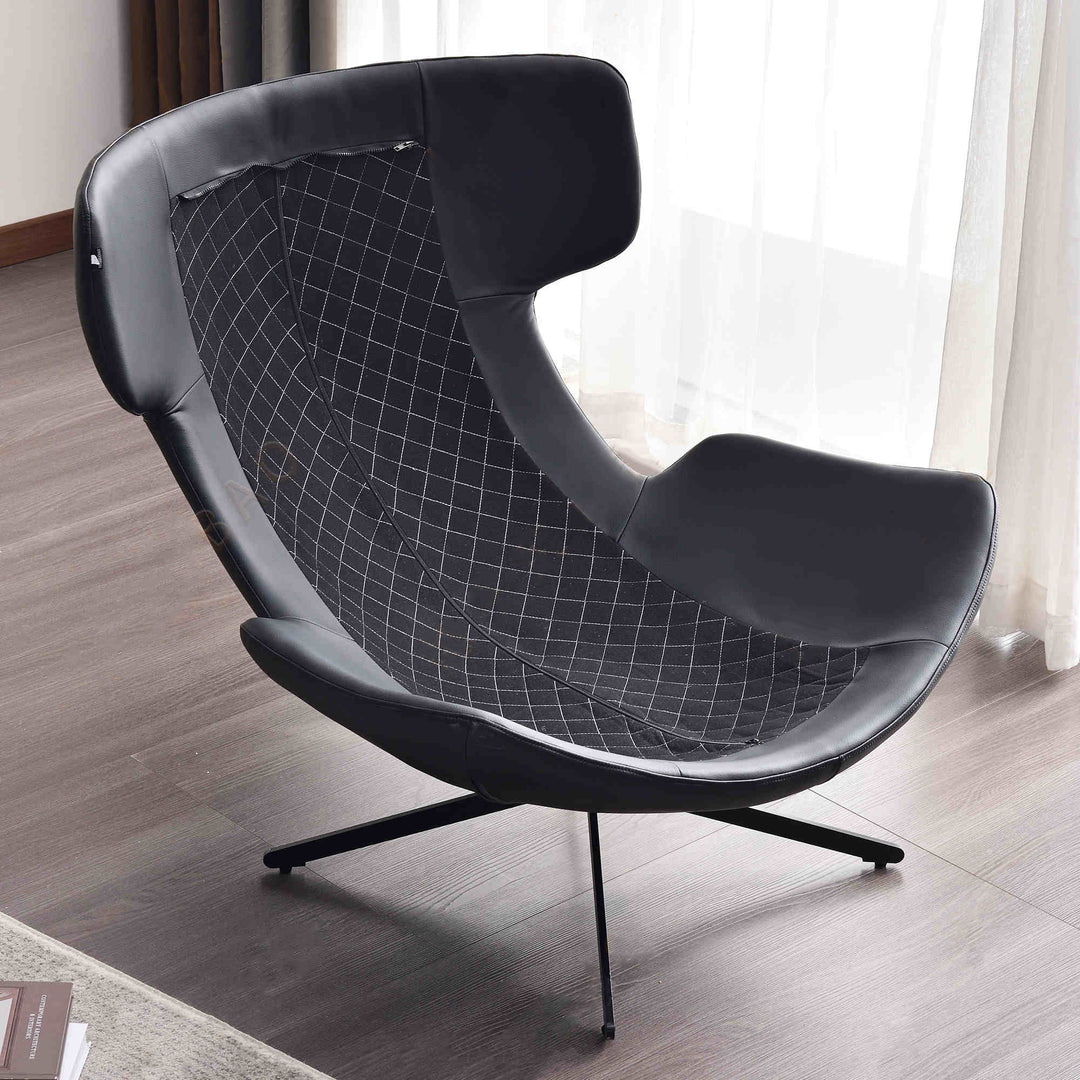 Traditional Rustic Detachable Design Accent Chair - Sturdy 360° Silent Rotation Leisure Chair For Living Room &amp; Bedroom