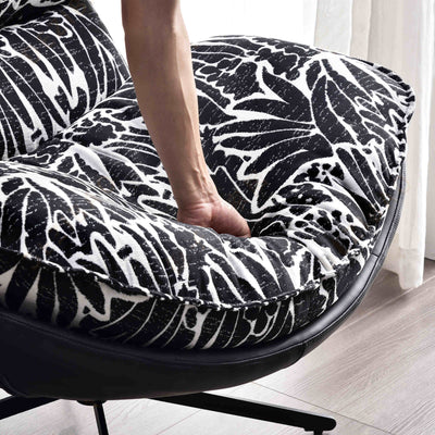 Traditional Rustic Detachable Design Accent Chair - Sturdy 360° Silent Rotation Leisure Chair For Living Room & Bedroom